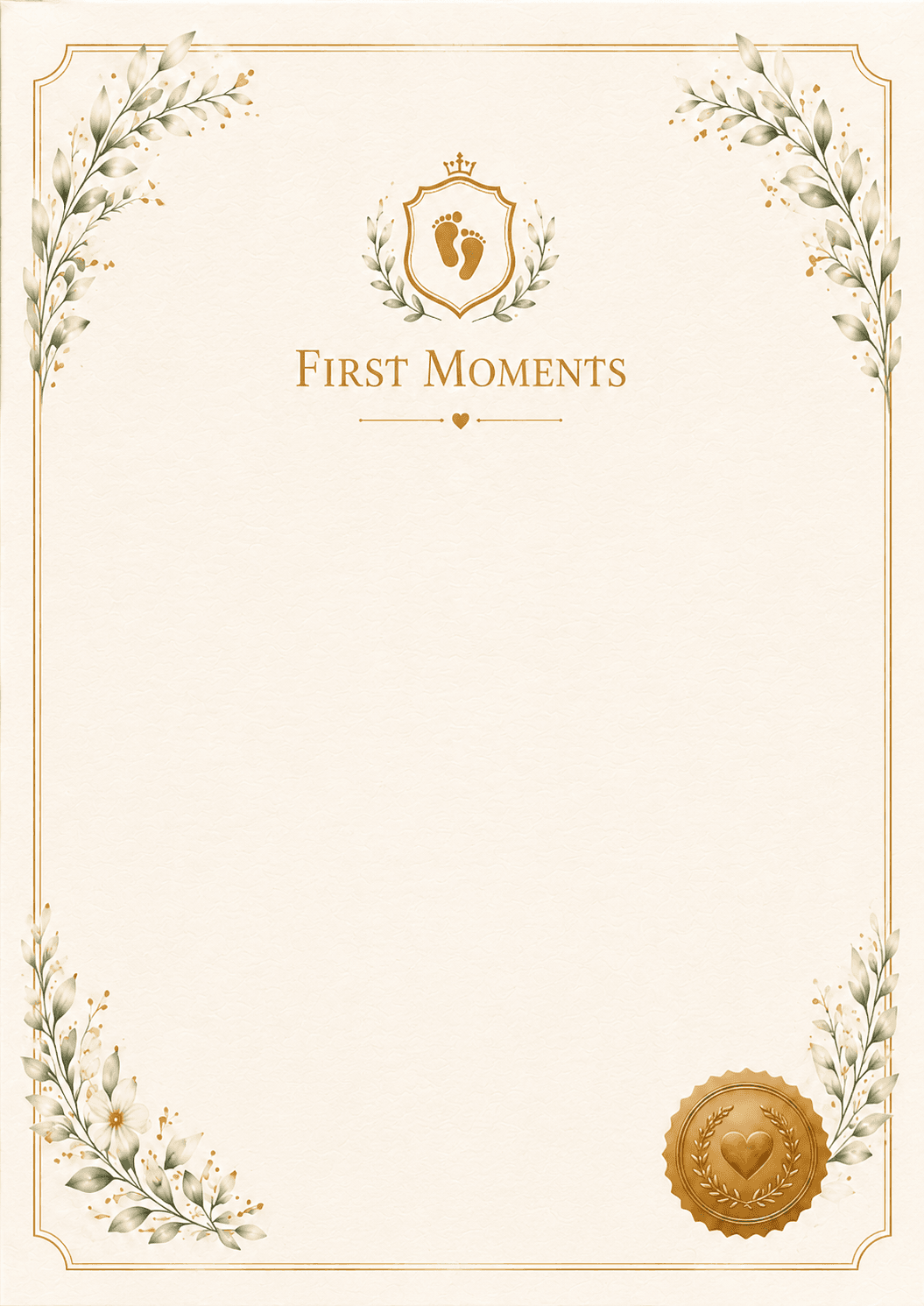 Рамка сертификата First Moments